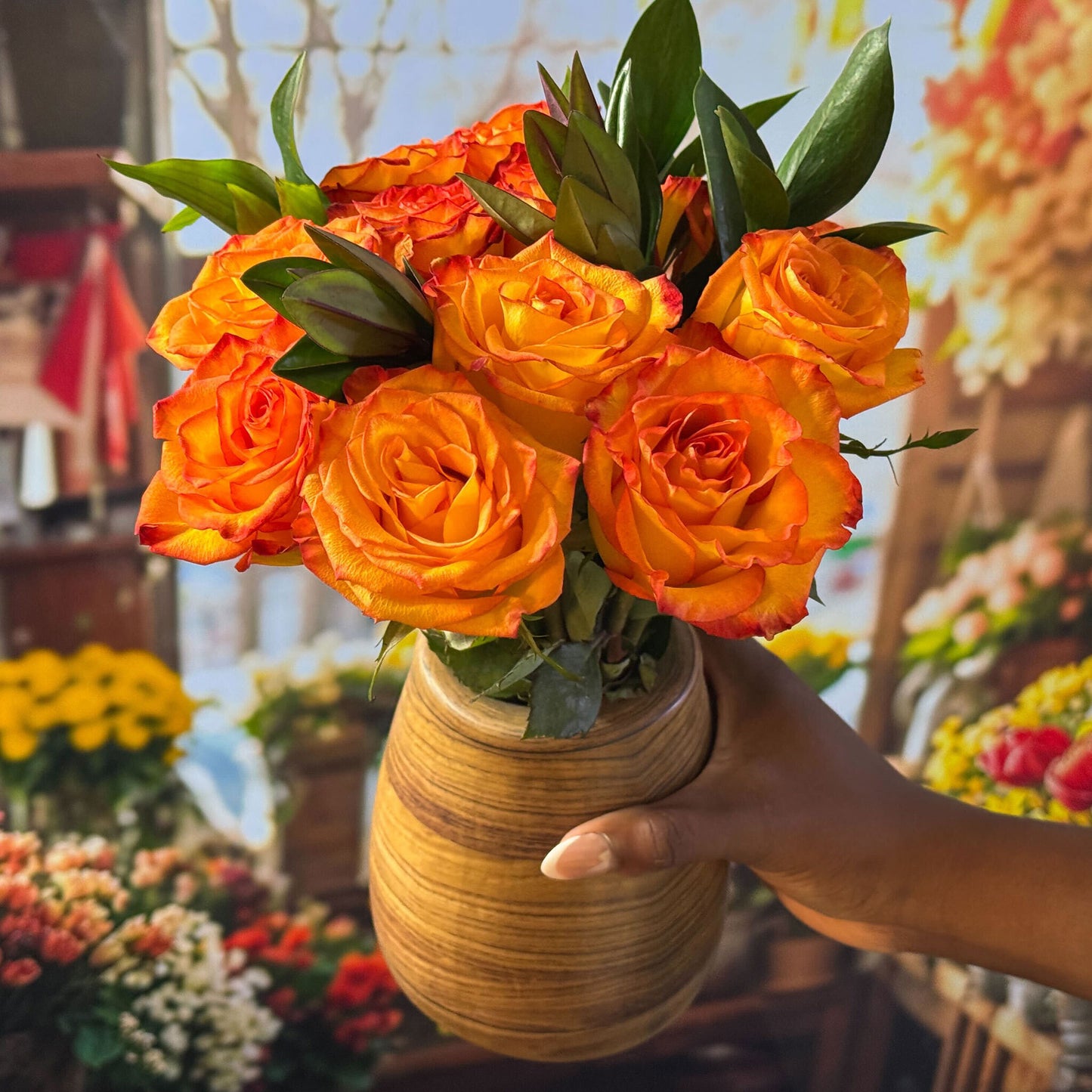 Garden Rose Arrangements with EazyVase (Box of 6 units)